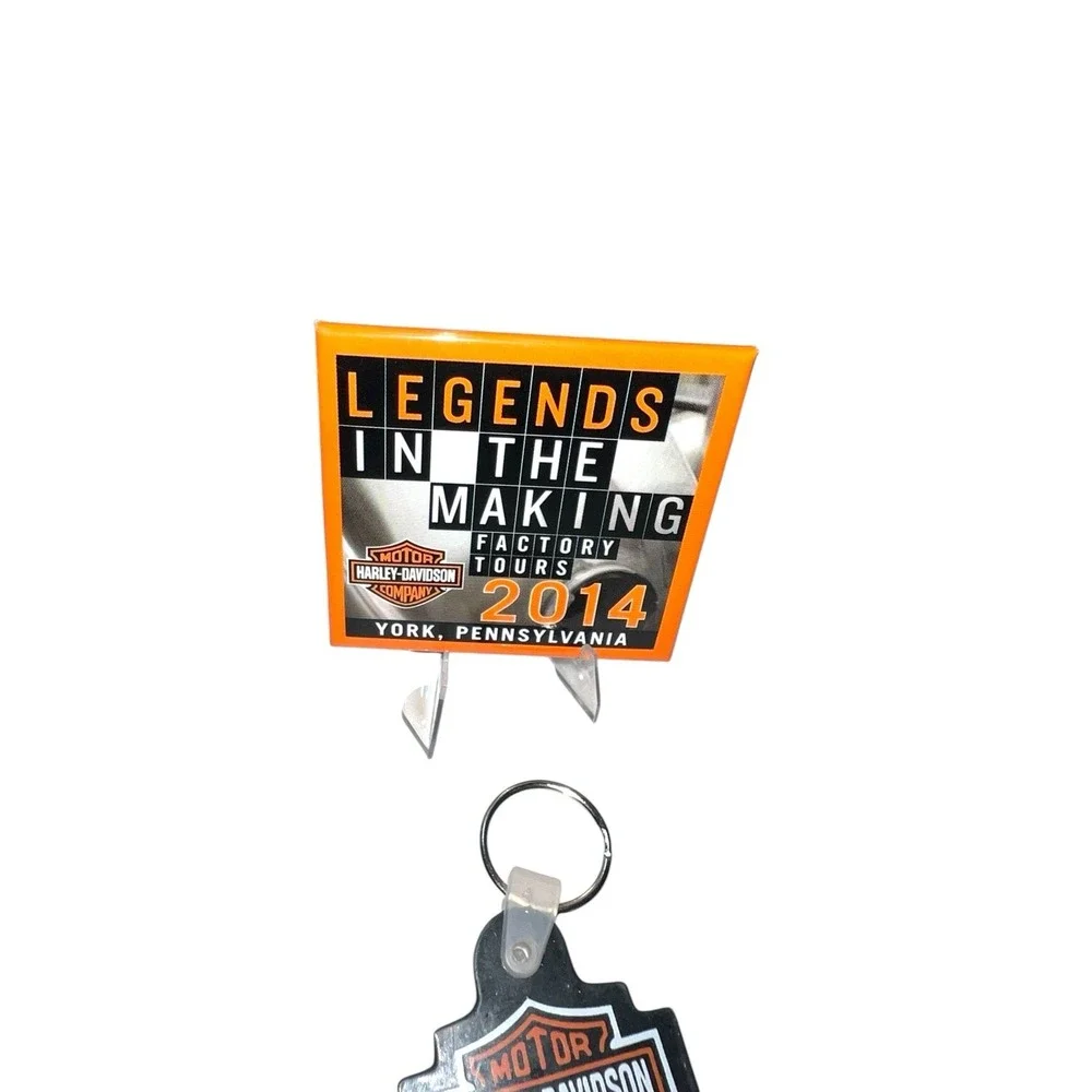 Lot Of 2 Harley Davidson Items Harley Shirt Pin And Harley Davidson Key Chain